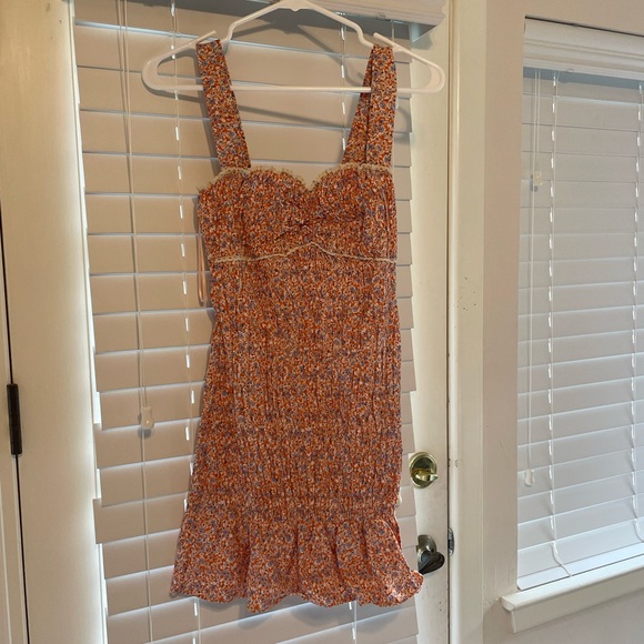 NWT! Zara printed elasticized dress multicolored - Picture 2 of 3